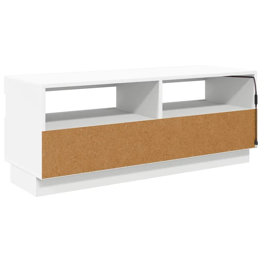 Meuble TV avec lumières LED Blanc 100x35x40 cm - 8