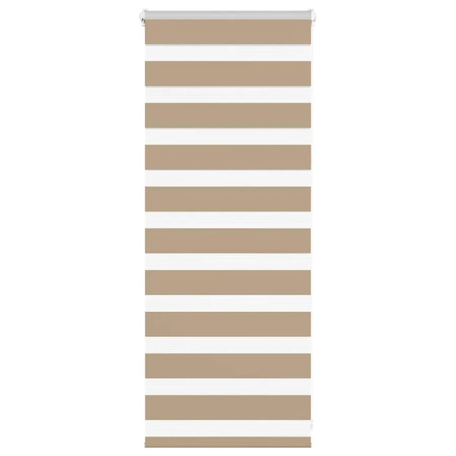 Store zèbre marron sable largeur du tissu 55,9 cm polyester
