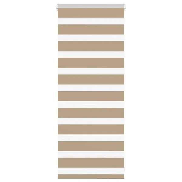 Store zèbre marron sable largeur du tissu 55,9 cm polyester
