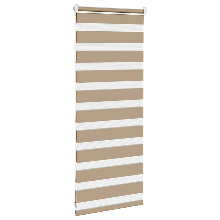Store zèbre marron sable largeur du tissu 55,9 cm polyester - 4