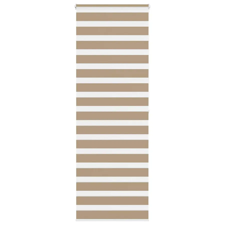 Store zèbre marron sable largeur du tissu 80,9 cm polyester