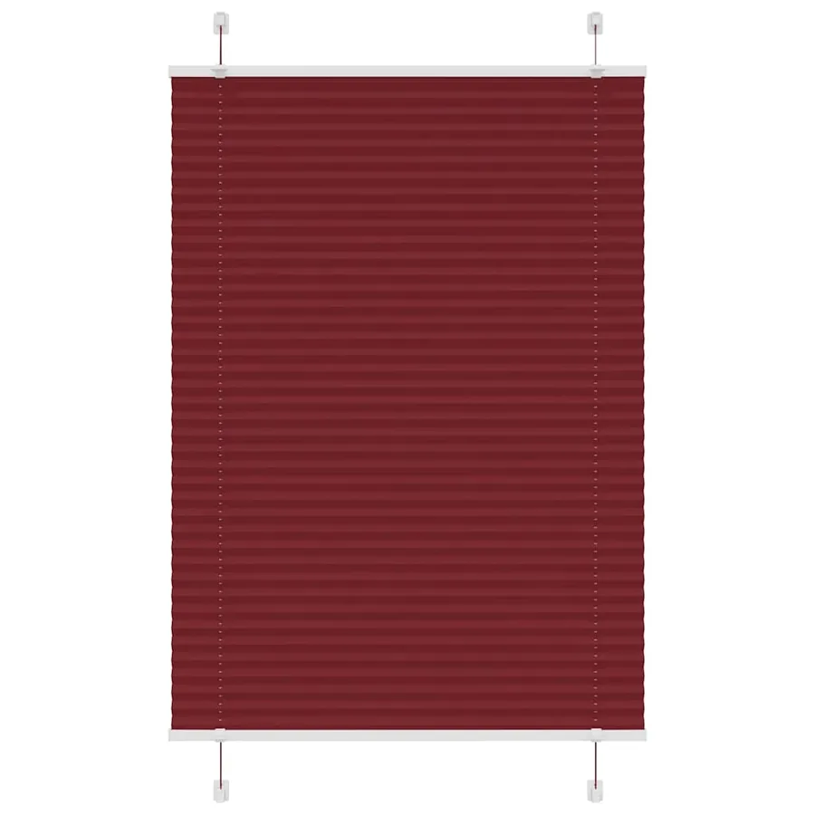 Store plissé rouge bordeaux 90x100 cm largeur du tissu 89,4 cm