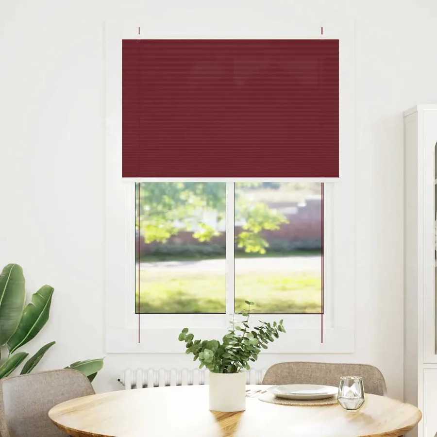 Store plissé rouge bordeaux 90x100 cm largeur du tissu 89,4 cm - 2
