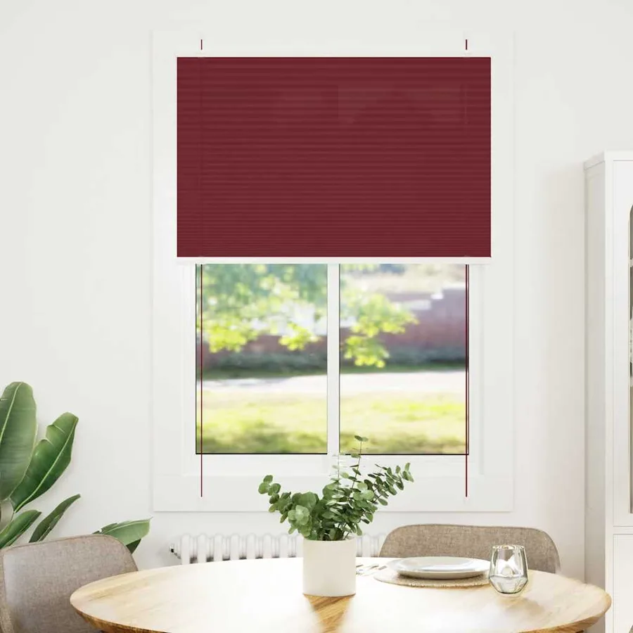 Store plissé rouge bordeaux 100x150 cm largeur du tissu 99,4 cm - 2