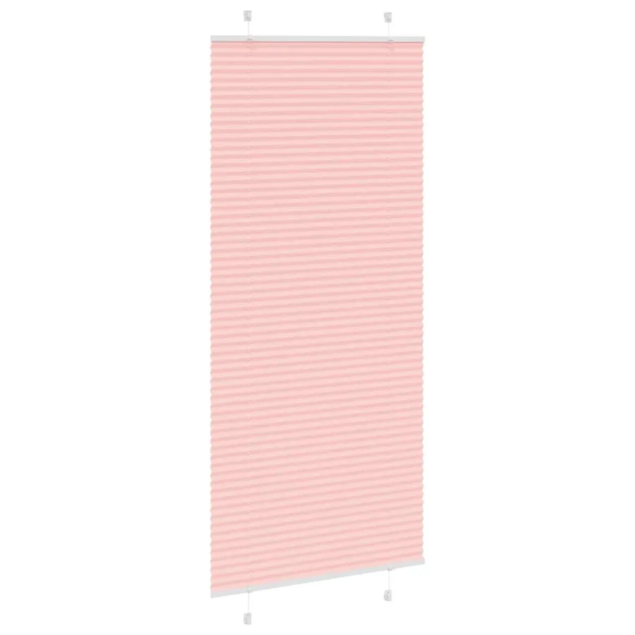 Store plissé rose 95x200 cm largeur du tissu 94,4 cm polyester - 3