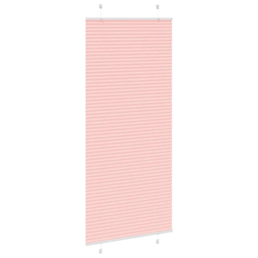 Store plissé rose 95x200 cm largeur du tissu 94,4 cm polyester - 4