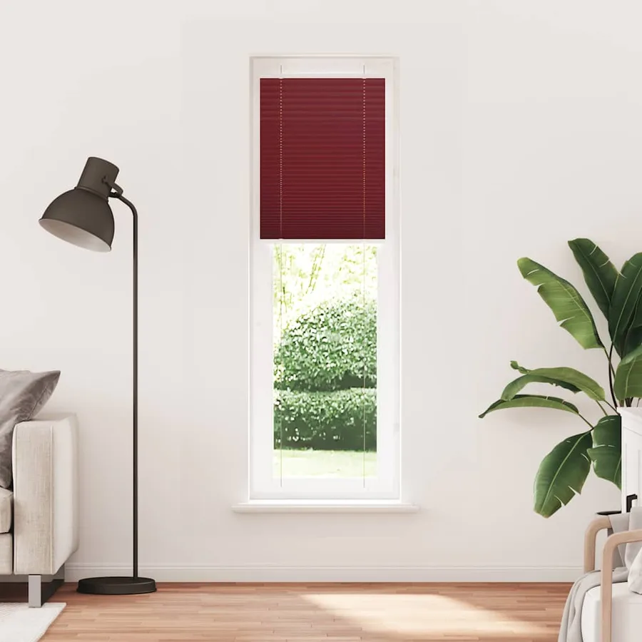 Store plissé rouge bordeaux 55x200 cm largeur du tissu 54,4 cm - 2