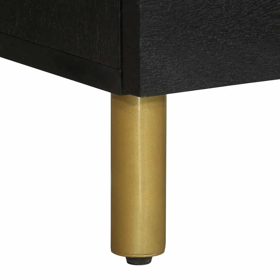 Buffet noir 40x33x110 cm bois d'ingénierie - 8