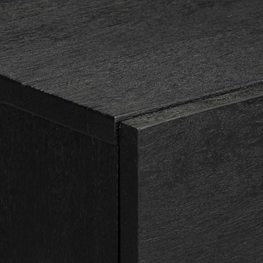 Table de chevet noir 50x33x60 cm bois d'ingénierie - 7