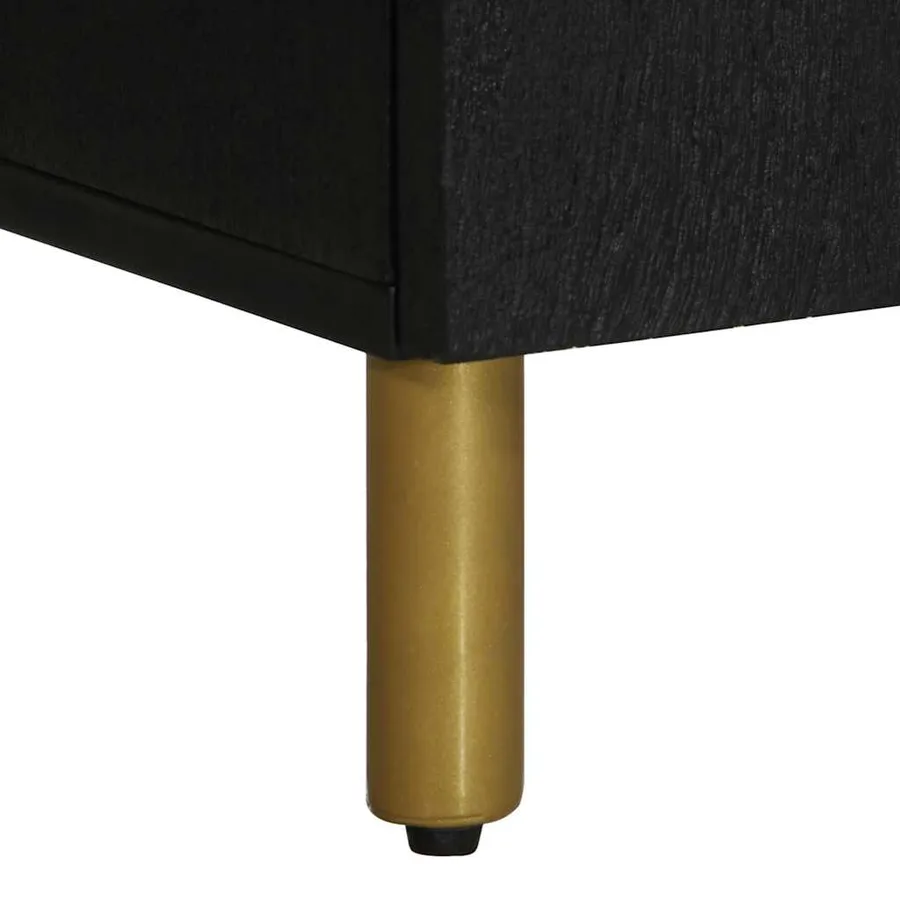 Table de chevet noir 50x33x60 cm bois d'ingénierie - 9