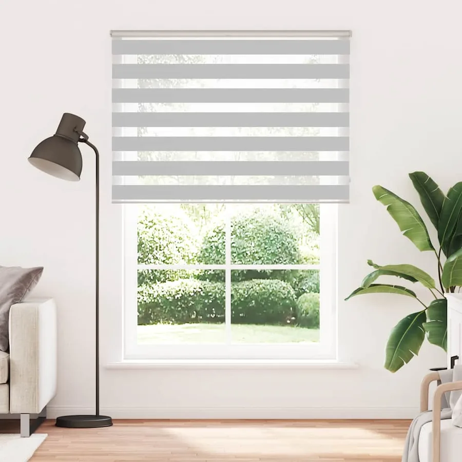 Store zèbre gris clair largeur du tissu 160,9 cm polyester - 2