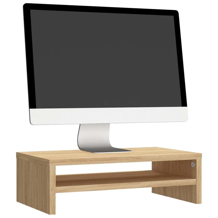 Support de moniteur Chêne sonoma 42x24x13 cm Bois d’ingénierie - 3