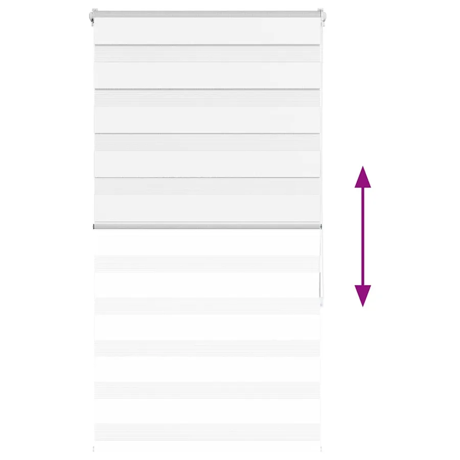 Store zèbre blanc 85x150 cm largeur du tissu 80,9 cm polyester - 5