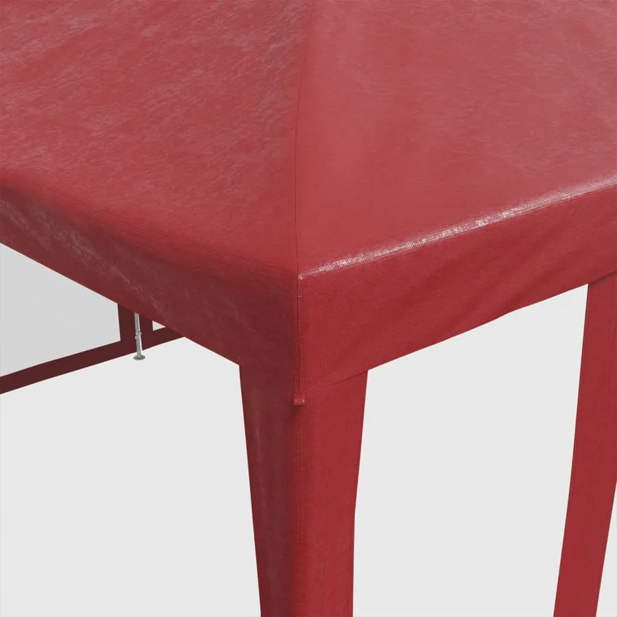 Tente de fête avec 10 parois latérales maille rouge 6x4 m PEHD - 7