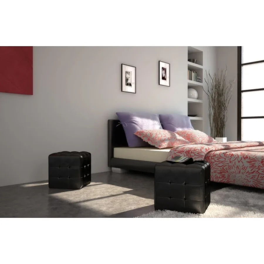 Tabourets cube Noir - 2