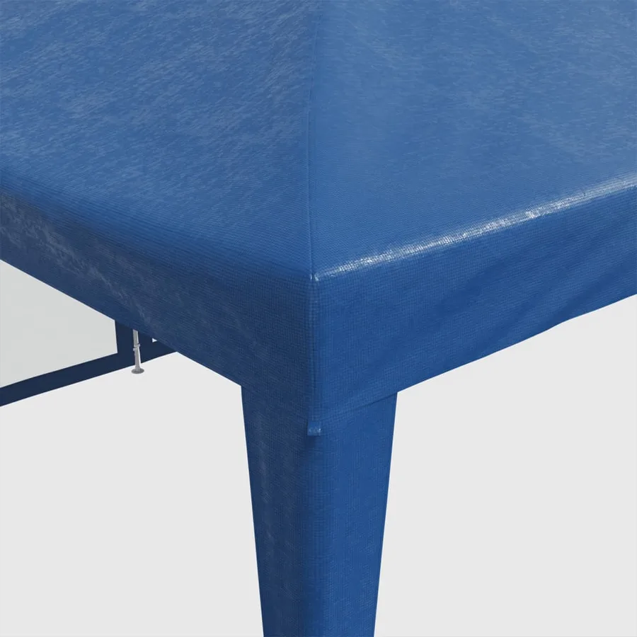 Tente de fête avec 12 parois latérales en maille bleu 8x4m PEHD - 7