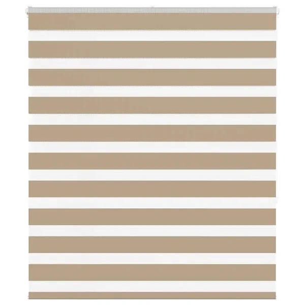 Store zèbre marron sable largeur du tissu 115,9 cm polyester