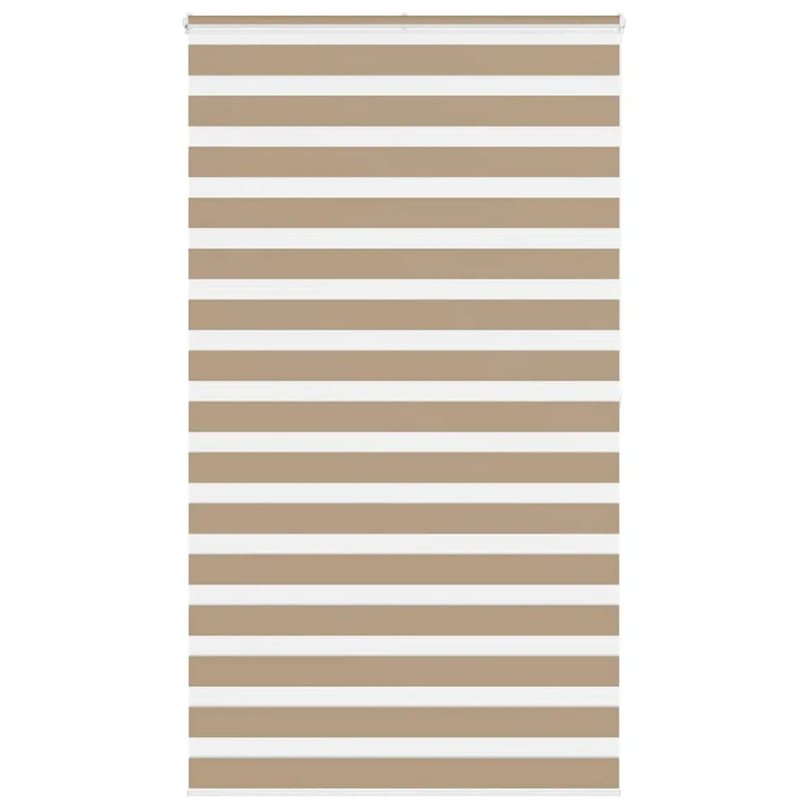 Store zèbre marron sable largeur du tissu 125,9 cm polyester