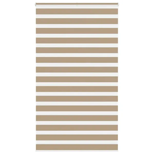 Store zèbre marron sable largeur du tissu 125,9 cm polyester
