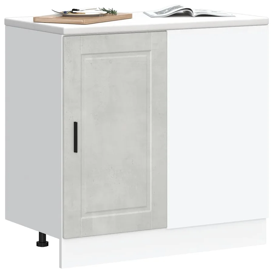 Armoire de cuisine Porto gris béton bois d'ingénierie - 3