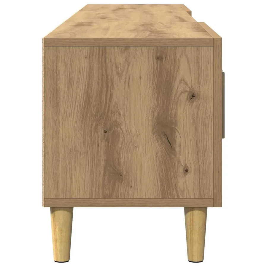 Meuble TV chêne artisanal 180x31,5x40 cm bois d'ingénierie - 6
