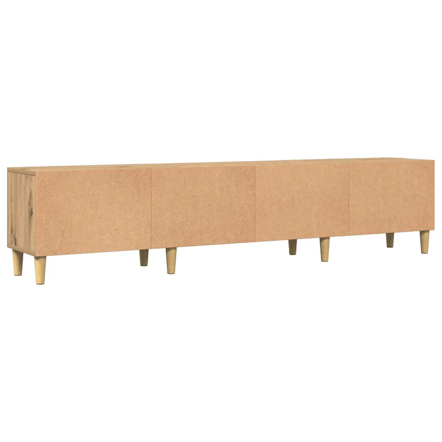 Meuble TV chêne artisanal 180x31,5x40 cm bois d'ingénierie - 7