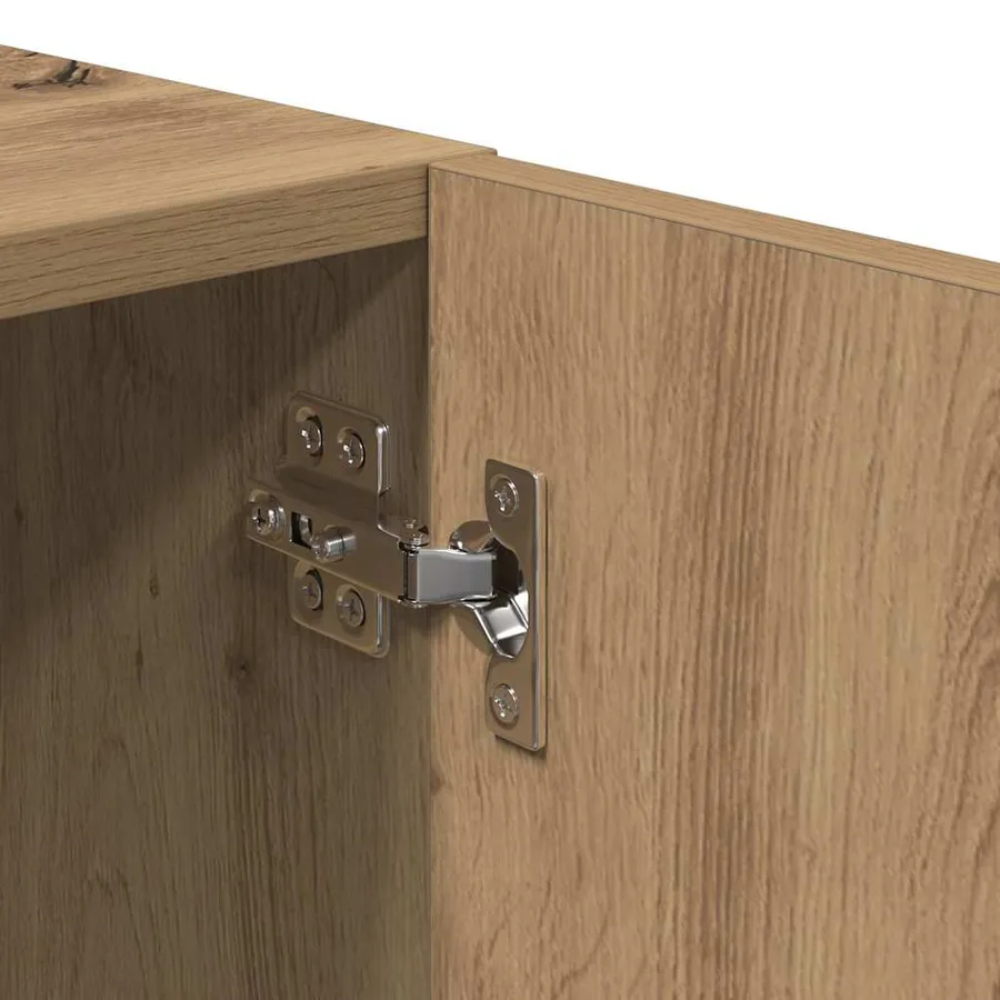 Meuble TV chêne artisanal 180x31,5x40 cm bois d'ingénierie - 8