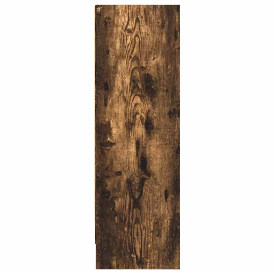 Bibliothèque chêne fumé 80x24x76 cm bois d'ingénierie - 6