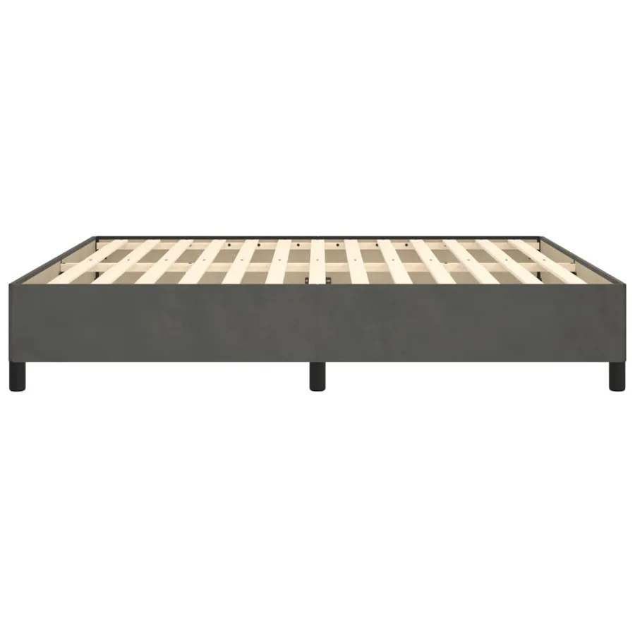 Cadre de lit sans matelas gris foncé 180x200 cm velours - 6