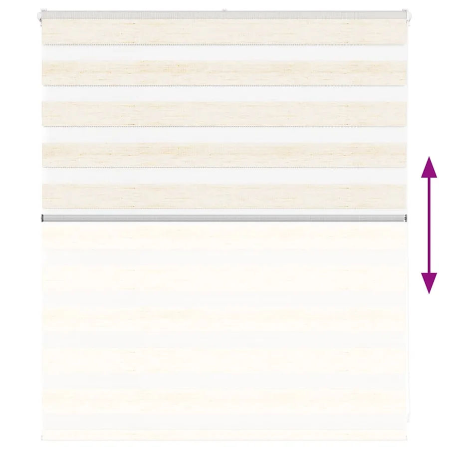 Store zèbre beige marbré largeur du tissu 115,9 cm polyester - 5