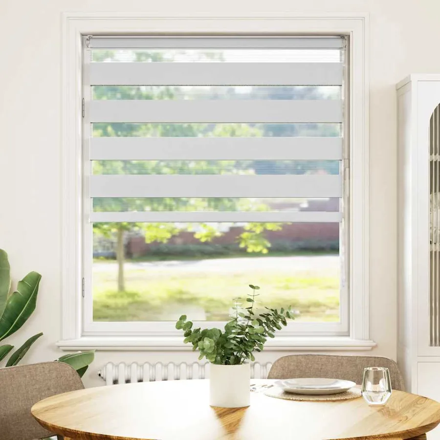 Store zèbre blanc 110x100 cm largeur du tissu 105,9cm polyester - 2
