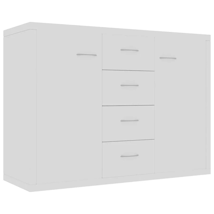 Buffet Blanc 88x30x65 cm Bois d'ingénierie - 2