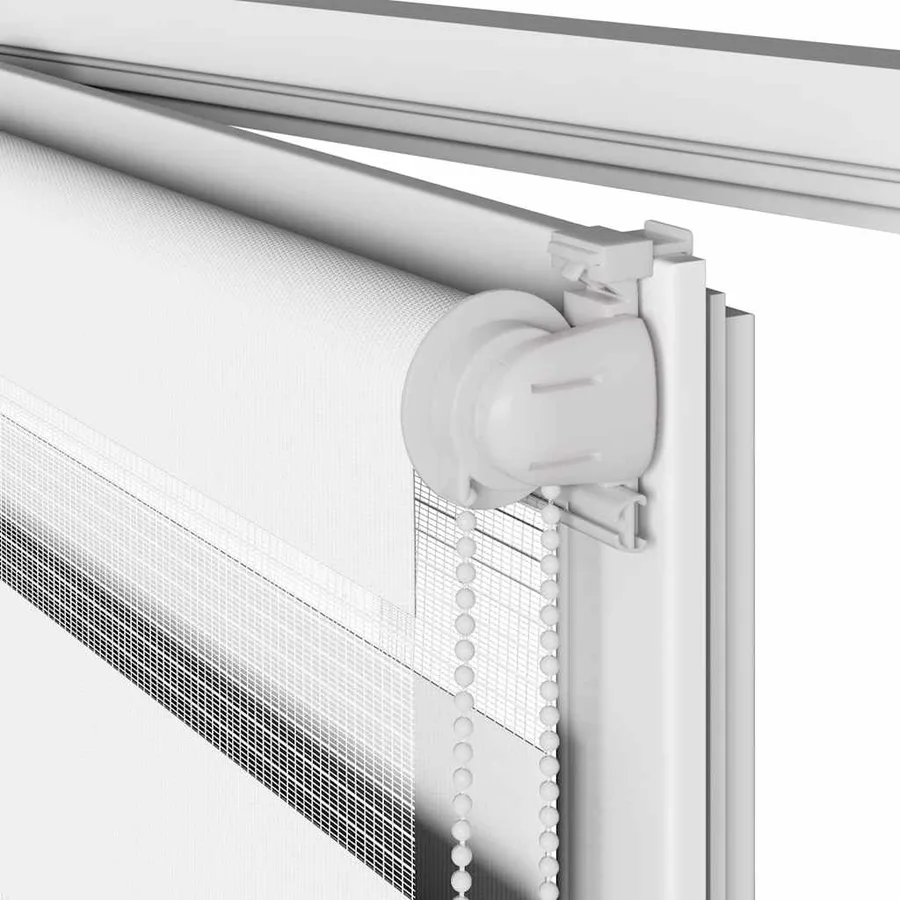 Store zèbre blanc 120x100 cm largeur du tissu 115,9cm polyester - 11
