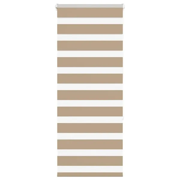Store zèbre marron sable largeur du tissu 55,9 cm polyester
