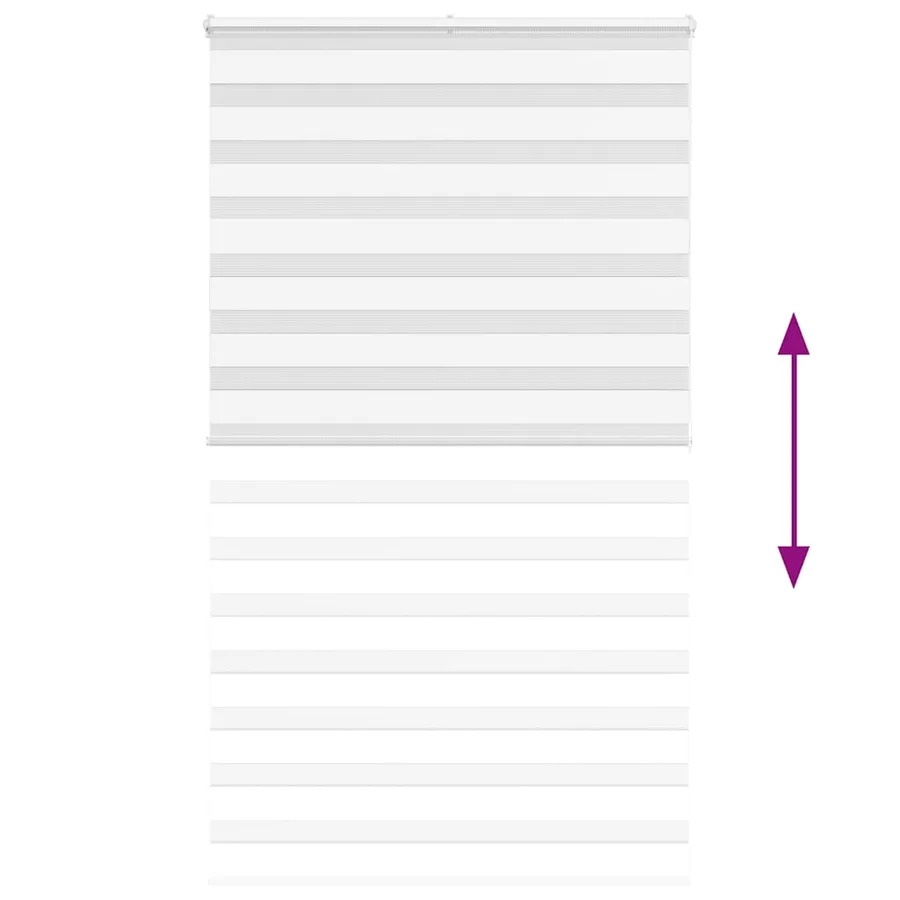 Store zèbre blanc 120x200 cm largeur du tissu 120,9cm polyester - 5