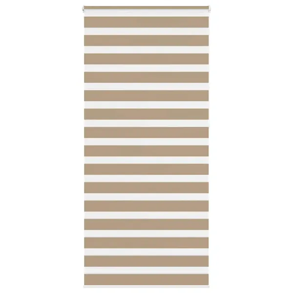 Store zèbre marron sable largeur du tissu 105,9 cm polyester