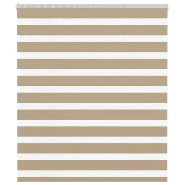 Store zèbre marron sable largeur du tissu 125,9cm polyester
