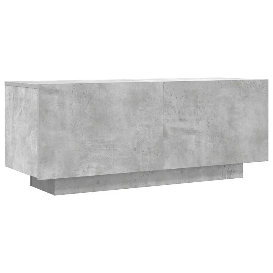 Meuble TV Gris béton 100x35x40 cm Bois d'ingénierie - 2
