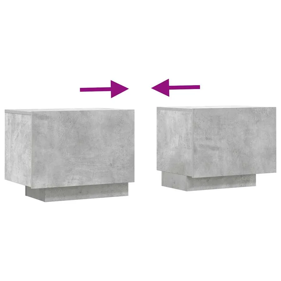 Meuble TV Gris béton 100x35x40 cm Bois d'ingénierie - 9