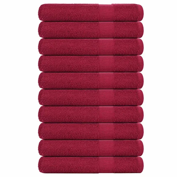 Serviettes de sauna FROGN 10pcs bordeaux 80x200cm 360 g/m²