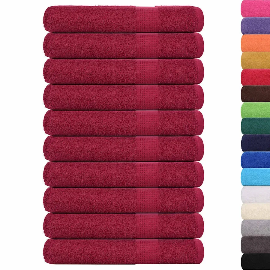 Serviettes de sauna FROGN 10pcs bordeaux 80x200cm 360 g/m² - 2