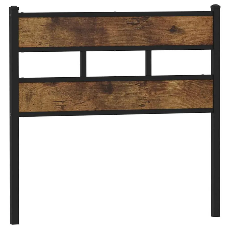 Tête de lit de remplacement chêne fumé 107 cm fer et bois d'ingénierie - 2