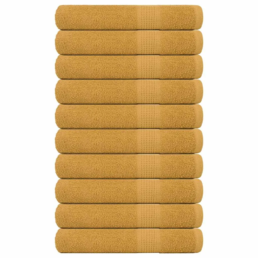 Serviettes de sauna FROGN 10 pcs doré 80x200 cm 360 g/m²