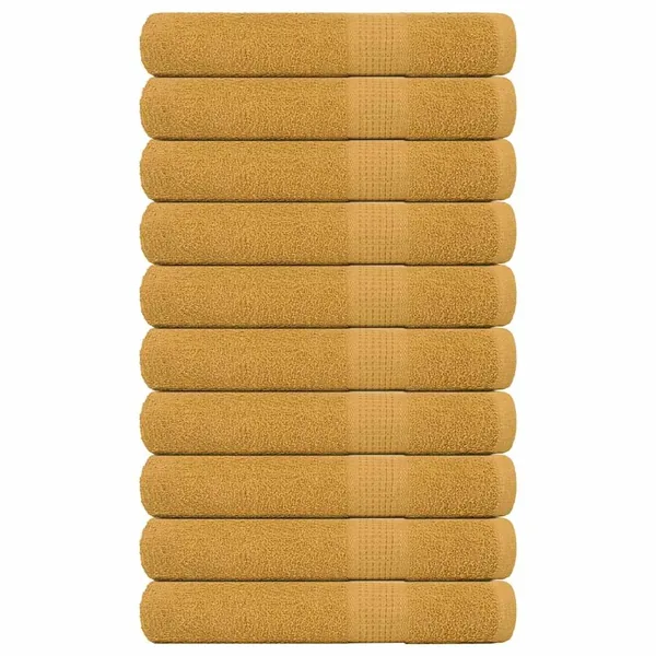 Serviettes de sauna FROGN 10 pcs doré 80x200 cm 360 g/m²