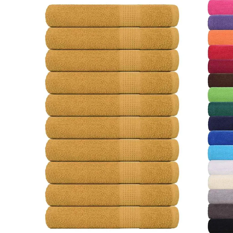 Serviettes de sauna FROGN 10 pcs doré 80x200 cm 360 g/m² - 2