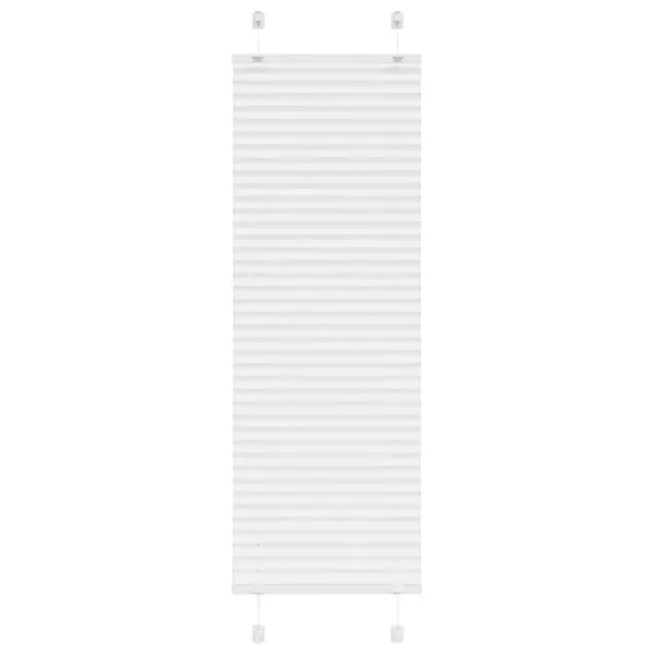 Store plissé blanc 40x100 cm largeur du tissu 39,4 cm polyester