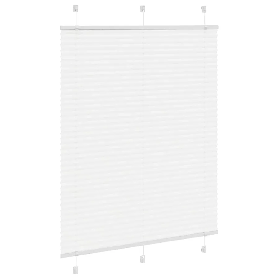 Store plissé blanc 105x100cm largeur du tissu 104,4cm polyester - 3