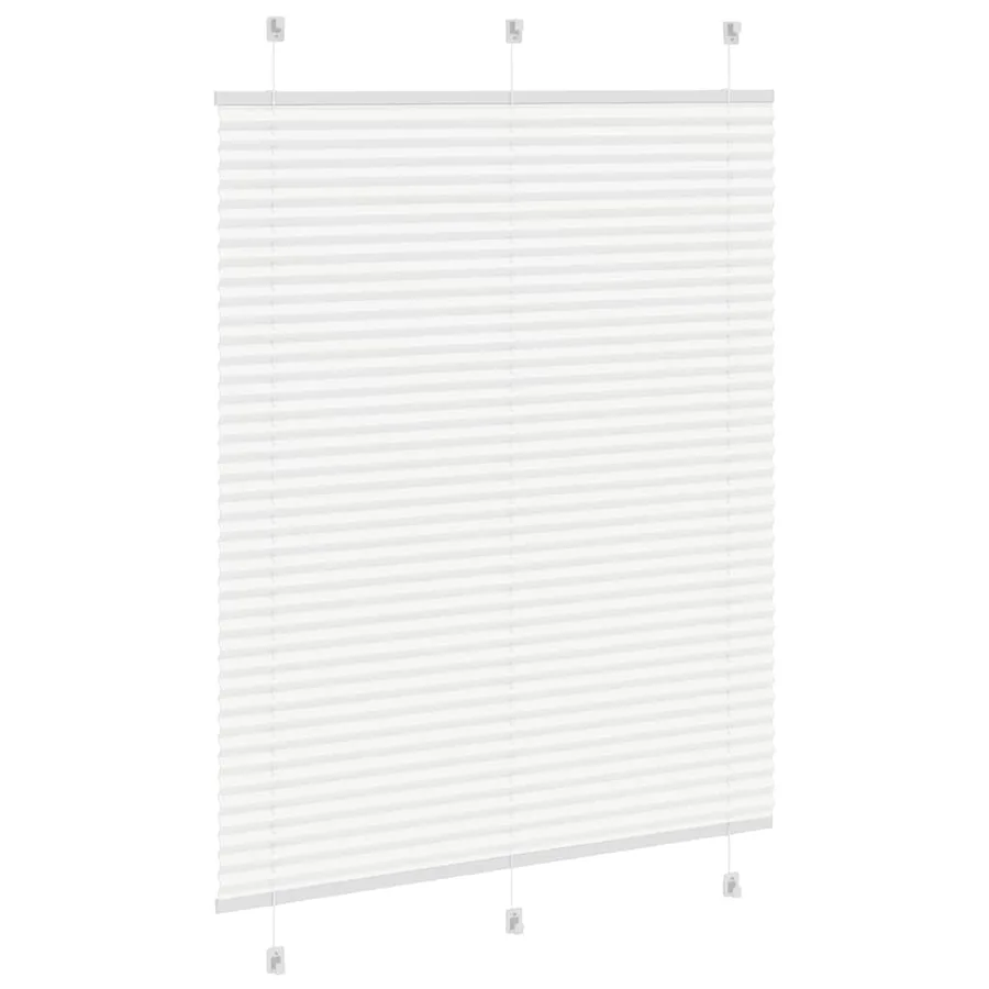 Store plissé blanc 105x100cm largeur du tissu 104,4cm polyester - 4