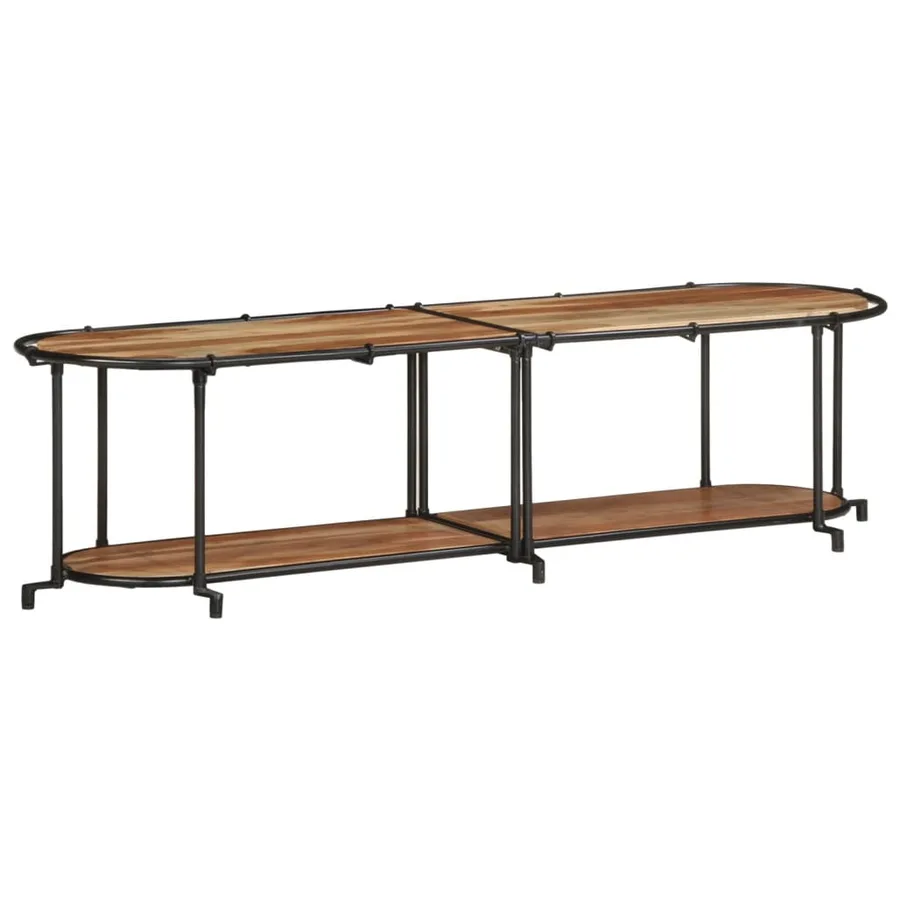 Meuble TV 160x42x40 cm bois d'acacia massif - 2