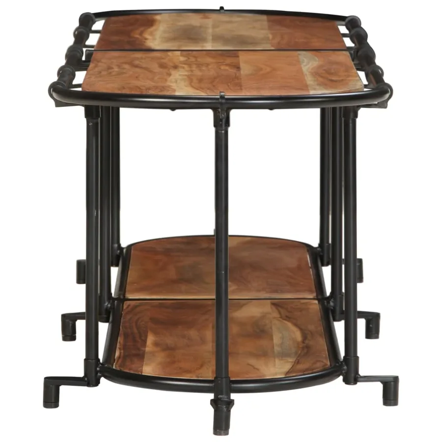Meuble TV 160x42x40 cm bois d'acacia massif - 5